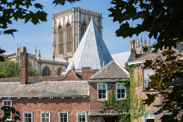 view of york minster behind grays court hotel