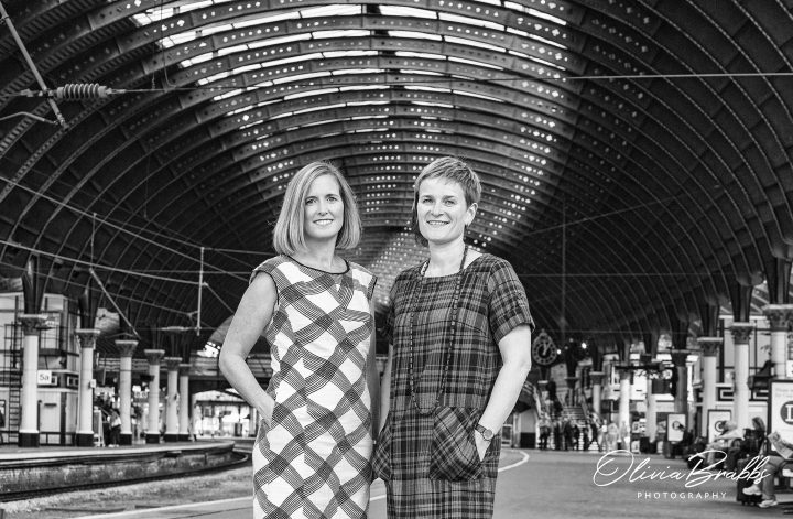 personal branding portrait of 2 female business owners on location at York station