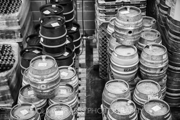 casks at real ale brewery