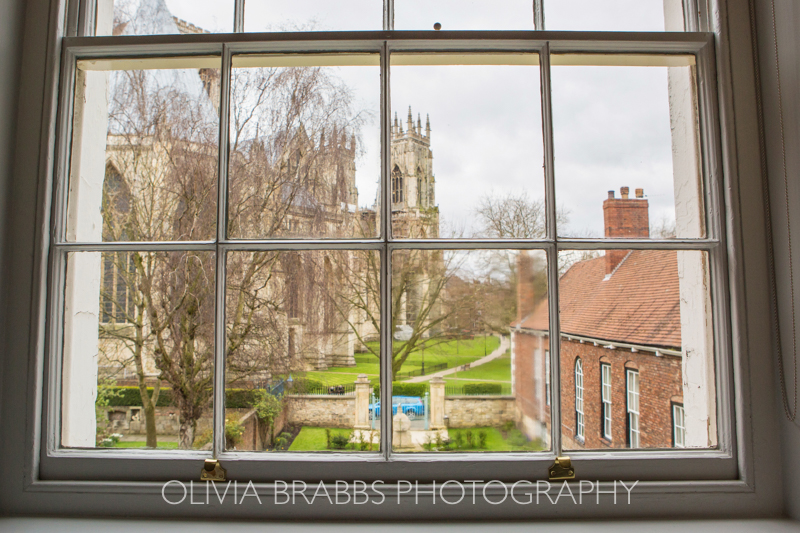 view of york minster from somerset bedroom at grays court