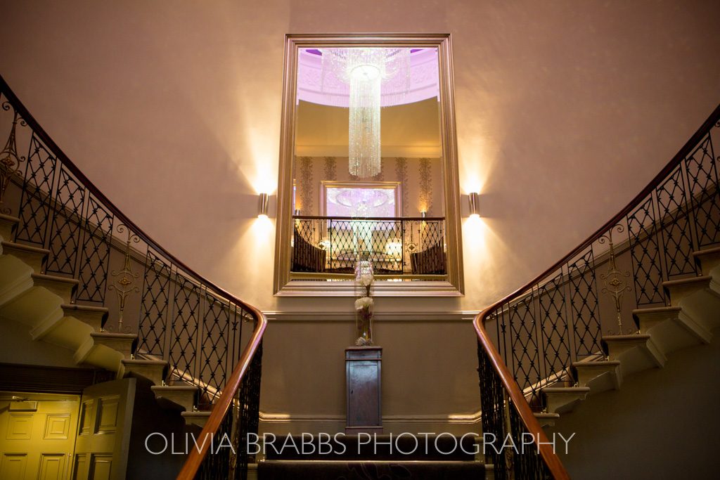 staircase at the mansion house leeds at night