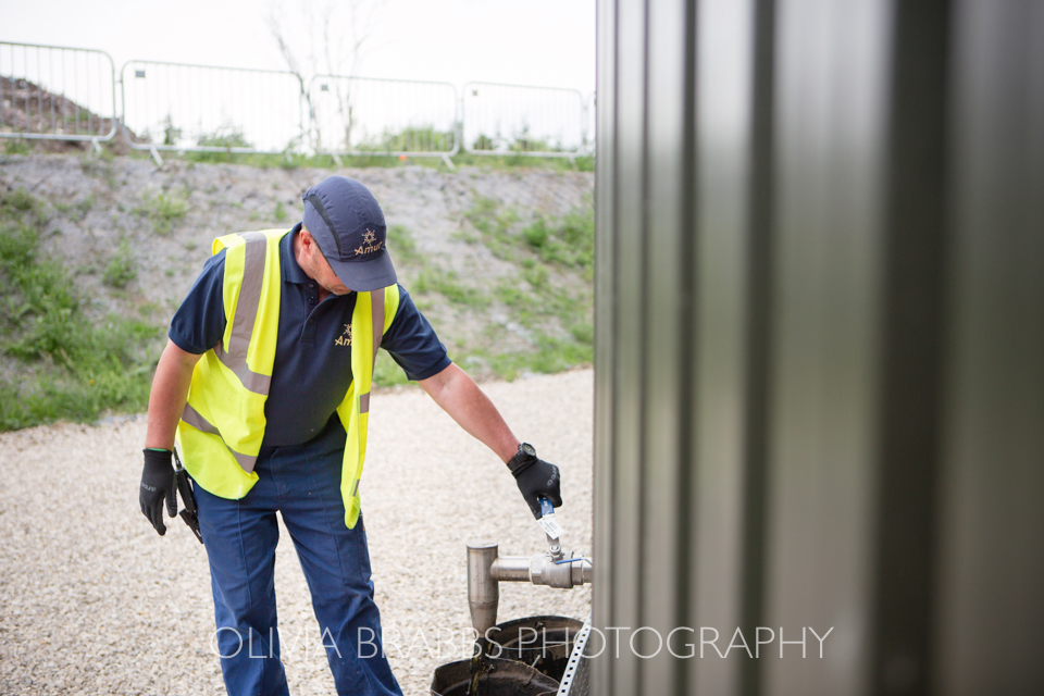 site worker on anaerobic digestion plant