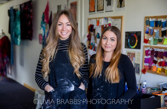 portrait of textile artists in their studio