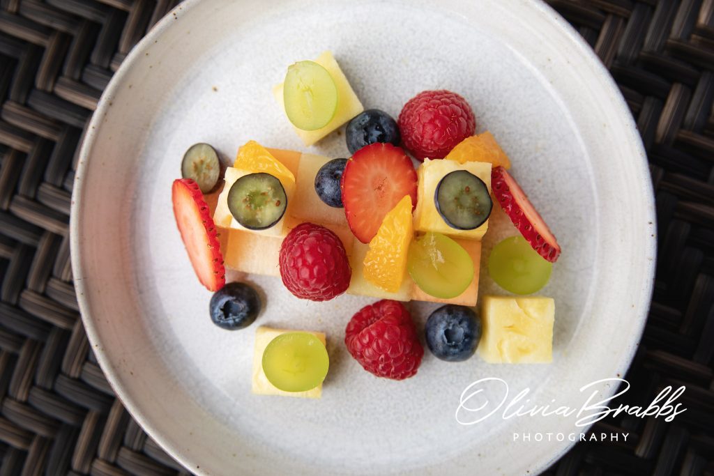 fruit salad at the coniston hotel spa