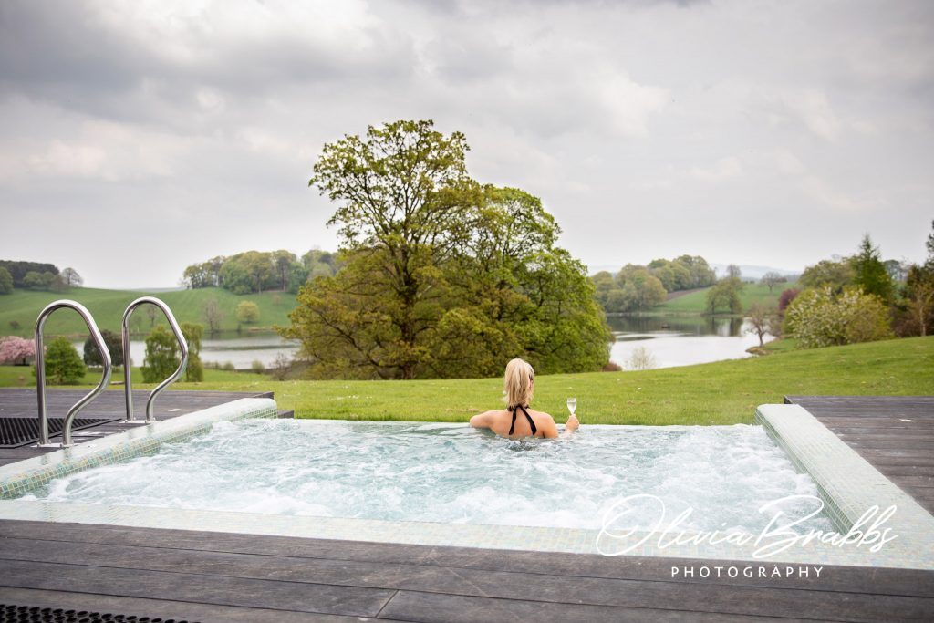 outdoor infinity pool at the coniston hotel spa north yorkshire