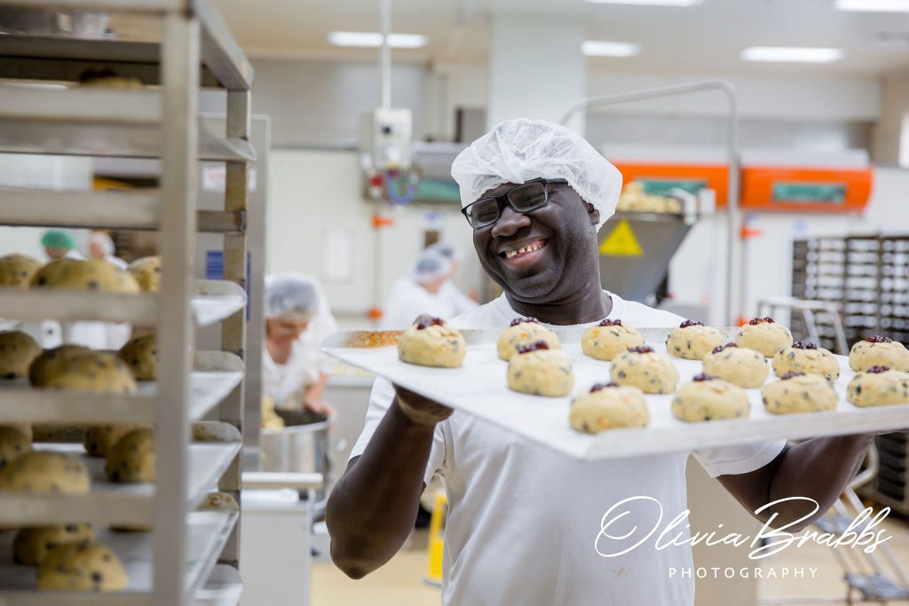 bettys craft bakery showing behind the scenes view of fat rascal production